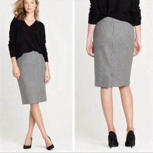 J. Crew • Grey Wool The Pencil Skirt